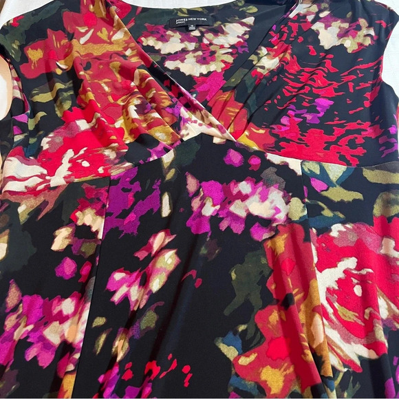 Vintage Y2K Jones New York Whimsigoth Floral Maxi Dress Empire/Baby Doll 16 - Picture 3 of 10